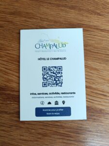 Carte de visite hotel le champalud - bar brasserie
